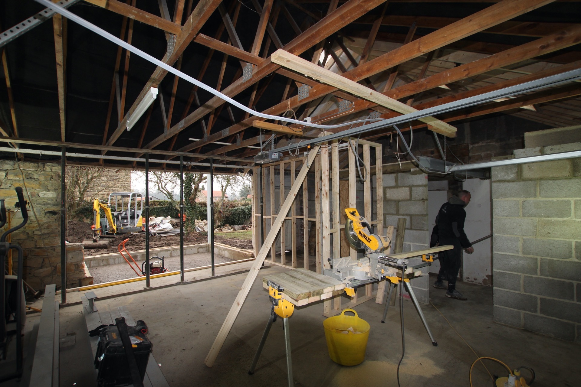 Internal alterations to convert garage into new garden room